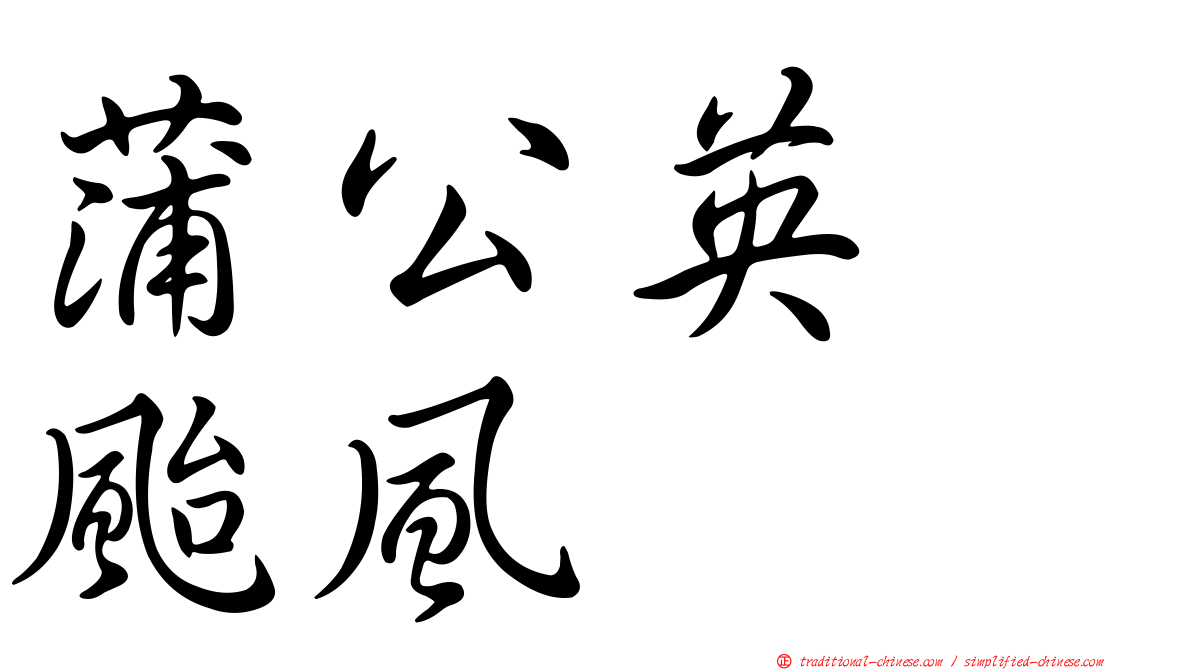 蒲公英　颱風